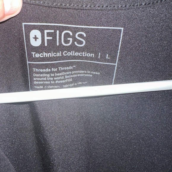 NEW figs women’s 3 pocket scrub top Large black - Picture 4 of 4